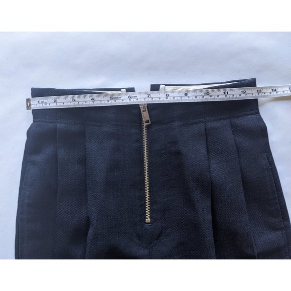 Old Celine-style zipper front tailored trousers size 26 medium - Picture 8 of 9
